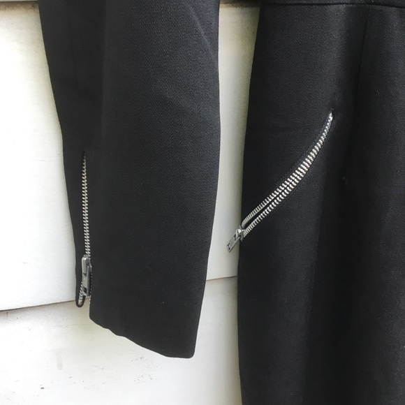 Rickie Freeman for Teri Jon vintage black dress with zippers and shoulder pads 8 - Picture 3 of 10